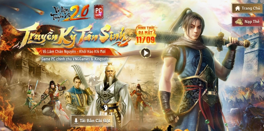 Giao diện Võ Lâm Truyền Kỳ 2.0 PC