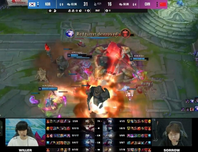 Các tuyển thủ LMHT Hàn Quốc vỡ òa chiến thắng