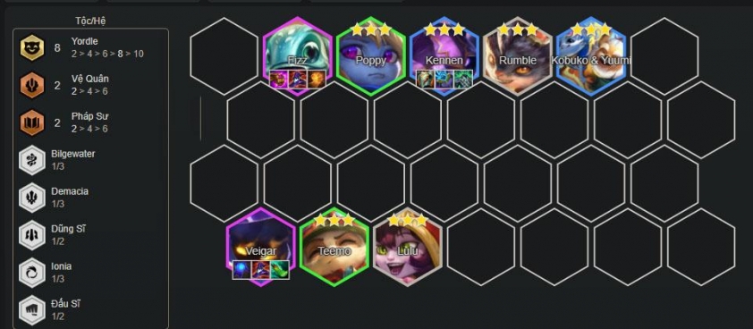 Hoàn thiện mốc 8 Yordle và reroll nâng cấp đội hình