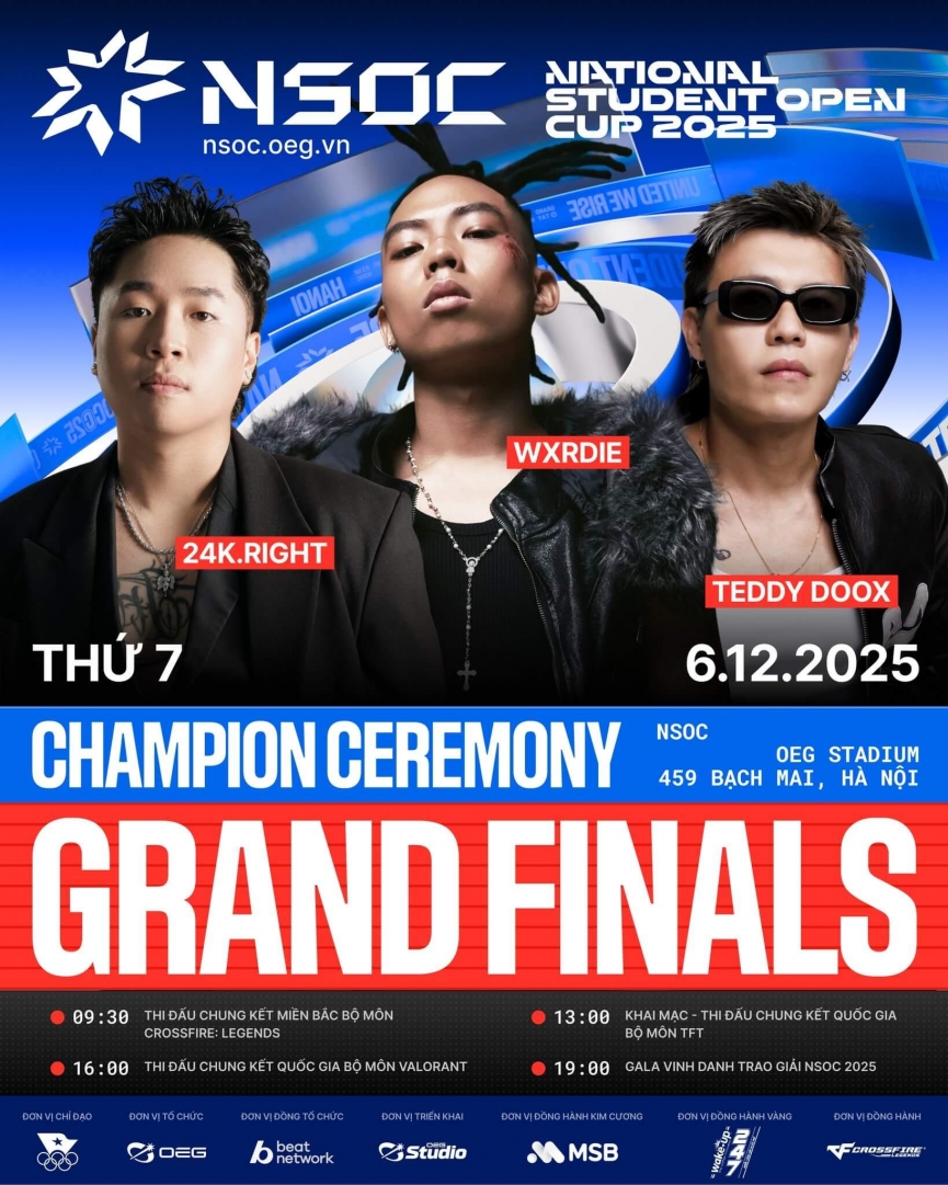 Sự kiện có sự tham gia của rapper, DJ và caster nổi tiếng