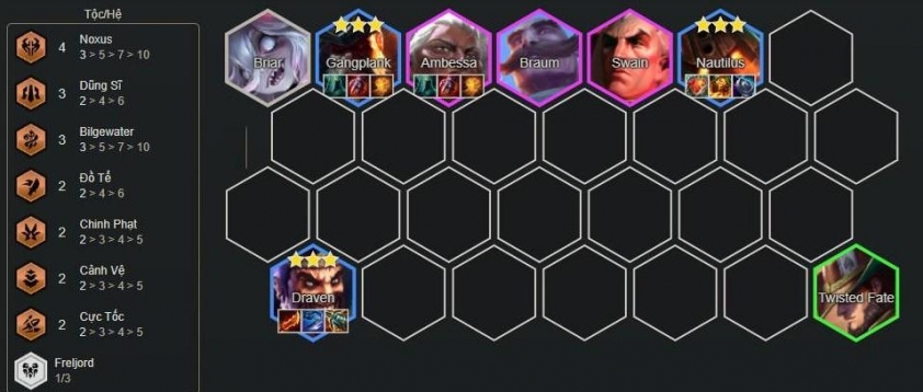 Cuối game đội hình Chinh Phạt