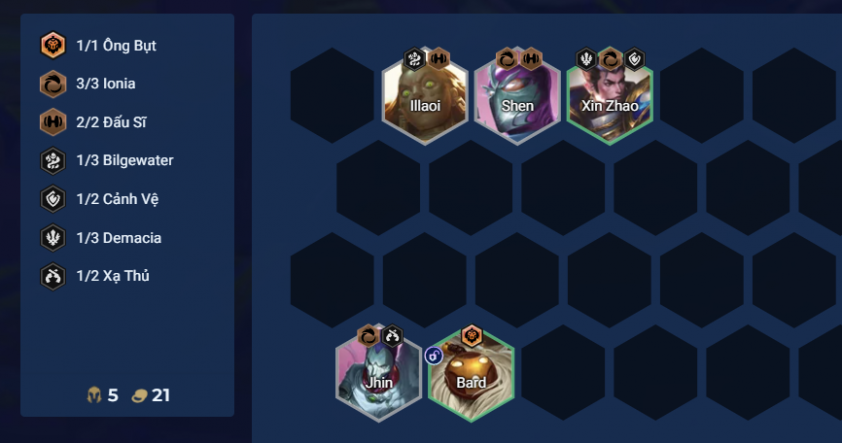 Đầu game đội hình Draven Bard Ionia