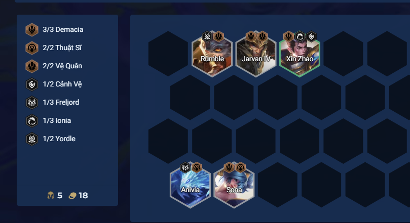 Đội hình Thuật Sĩ Freljord đầu game