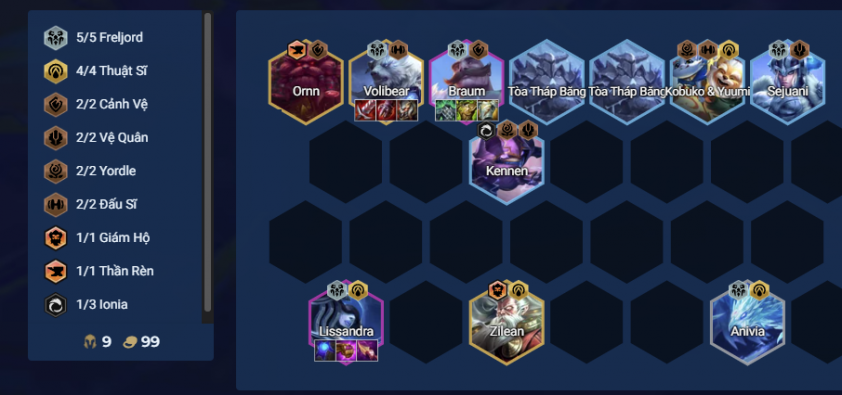 Đội hình Thuật Sĩ Freljord cuối game