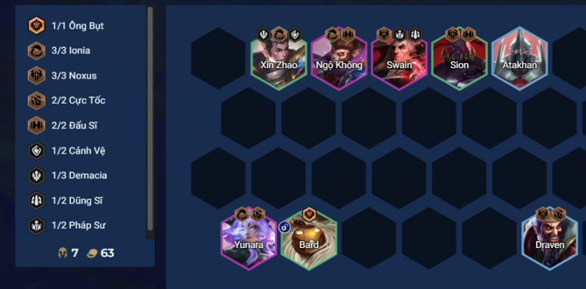Giữa game đội hình Draven Bard Ionia